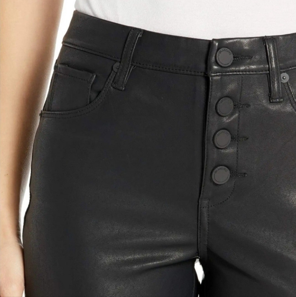 Blank NYC The Great Jones High-Rise Faux Leather Skinny Pants sz 27 - Picture 5 of 5
